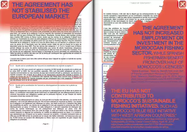 A spread from the digital version of the '2010 Ex-post Re-evaluation Report', design by Francisca Roseiro, FRAUD, 2020.